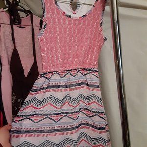 Womens Rose and Multicolored dress